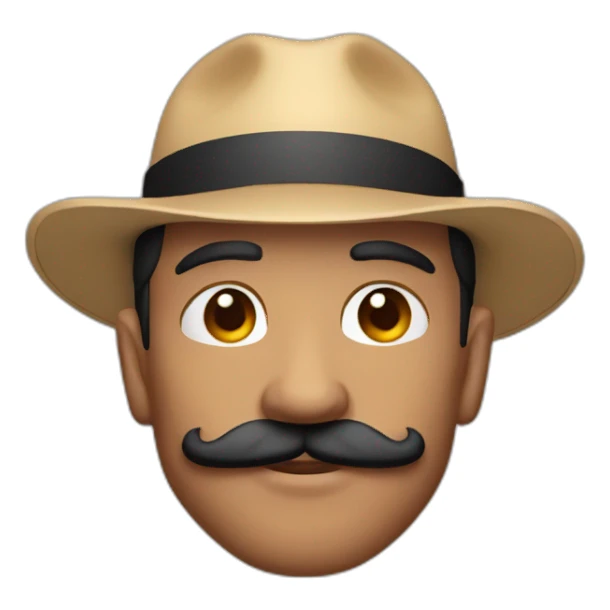 Muscle mustache expressive Cuban man sticker