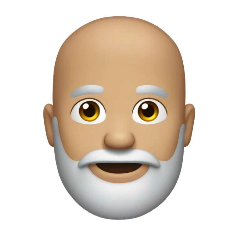 bald, big beard, grey sticker