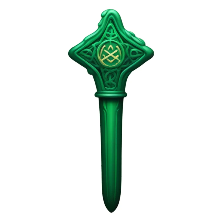 dark green magic wand Slytherin sticker