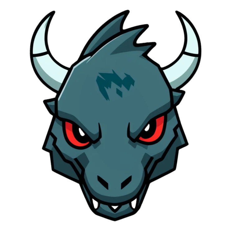 Minecraft black dragon head sticker