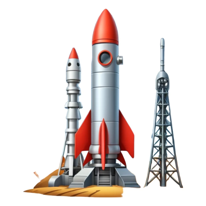 rocket on a cosmodrome sticker
