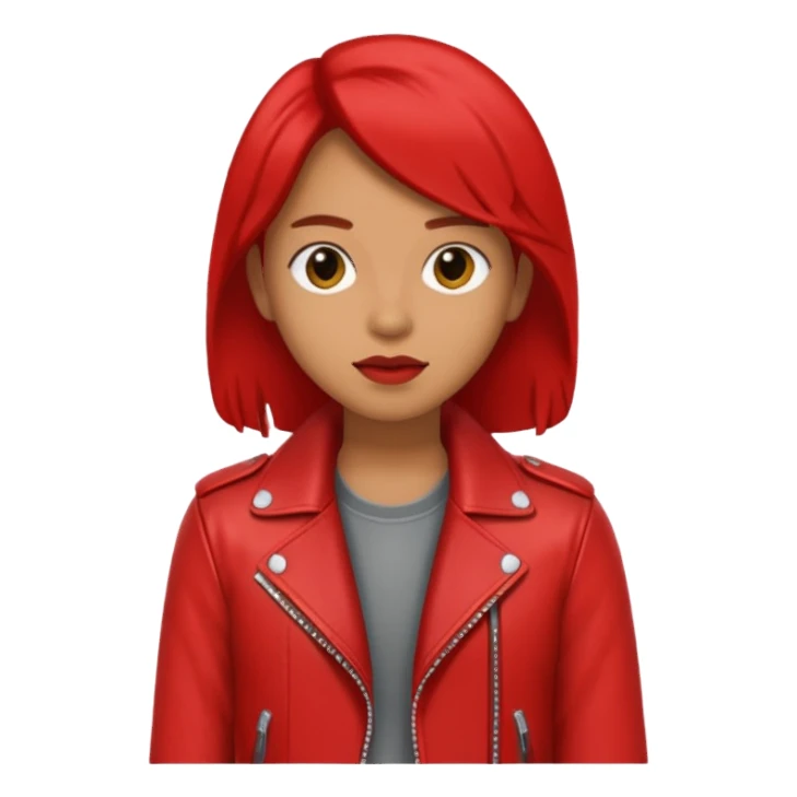 The singer red leather sticker