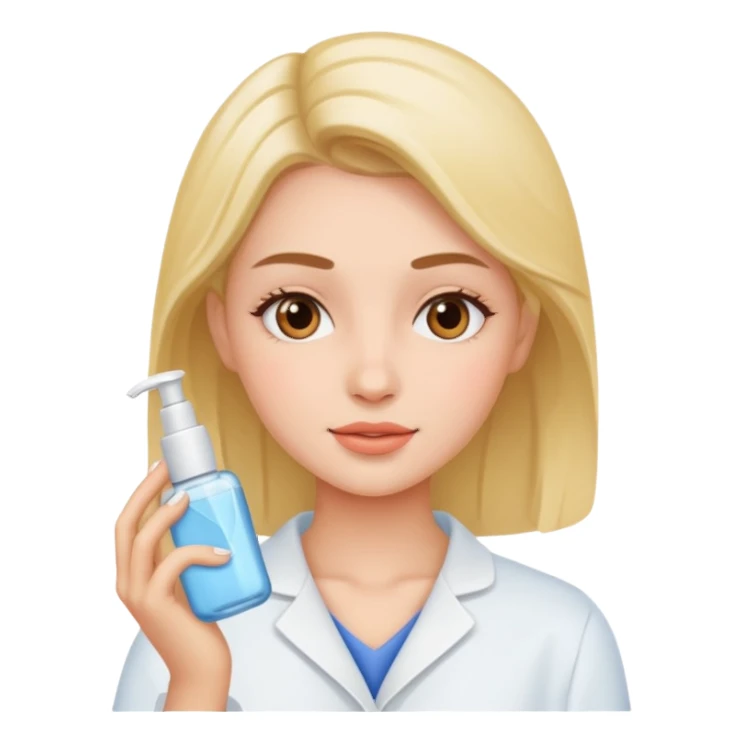 Girl doing skincare sticker
