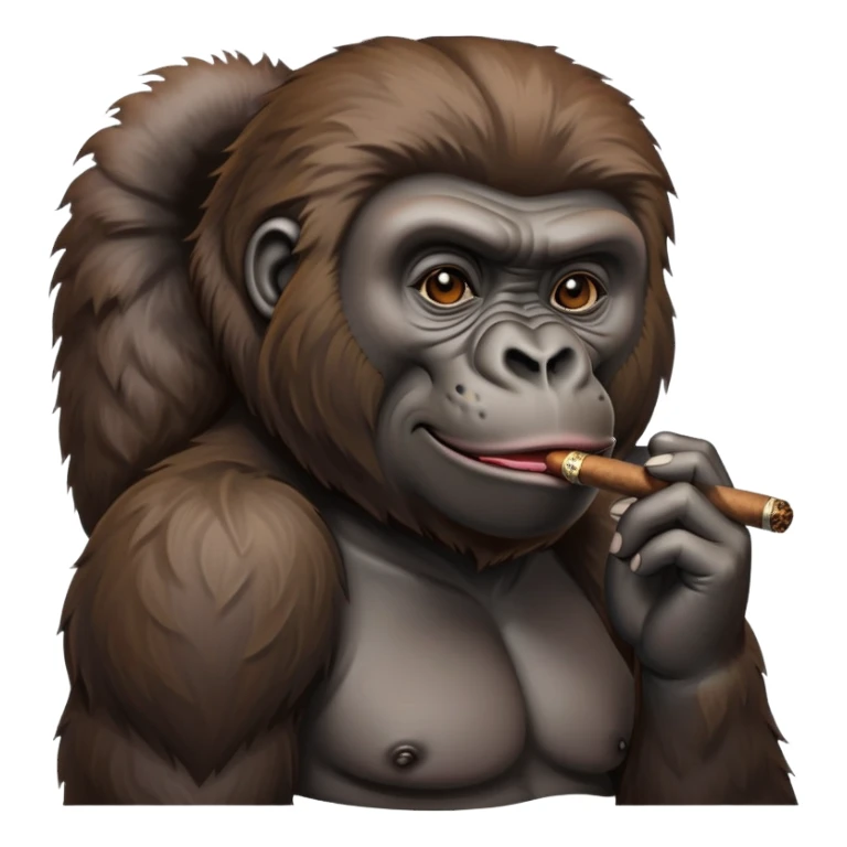gorilla smoking a cigar sticker