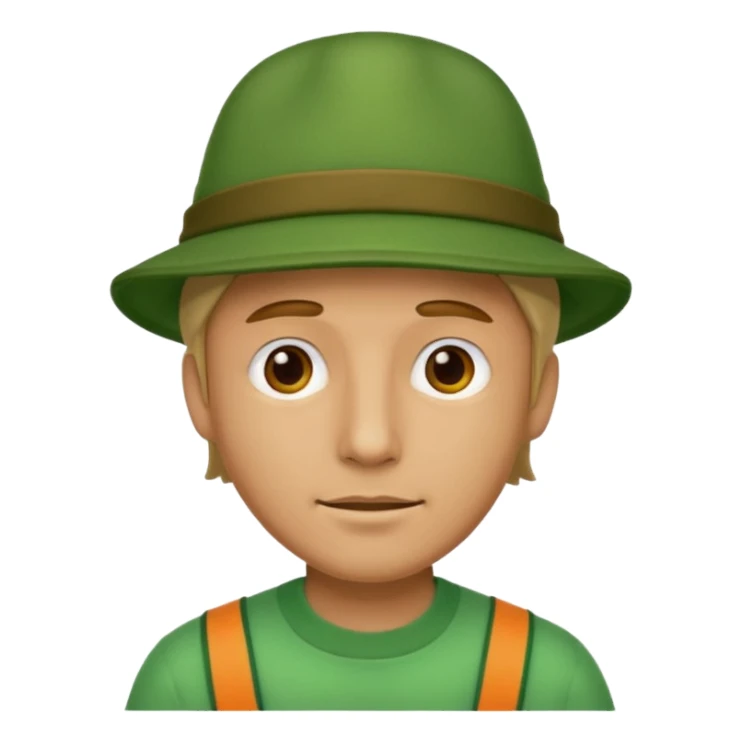 man Character with Green Hats sticker