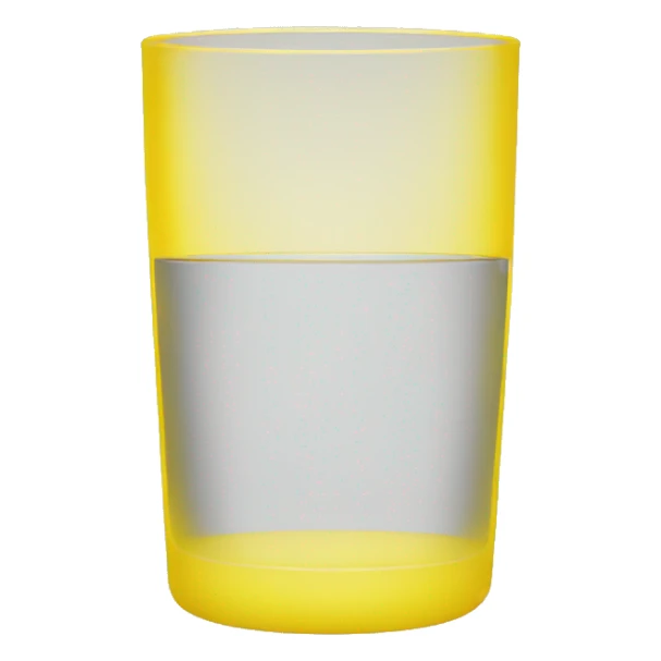 yellow water glass sticker