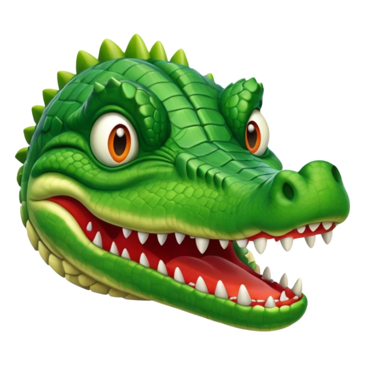 Un avión con cara de cocodrilo sticker