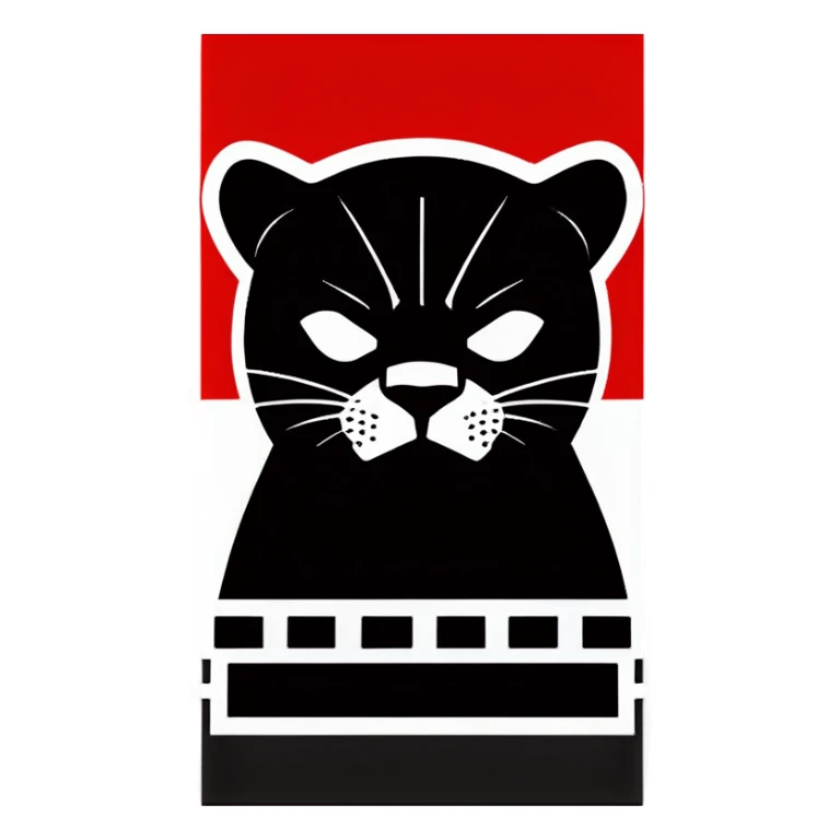 Black panther party flag sticker
