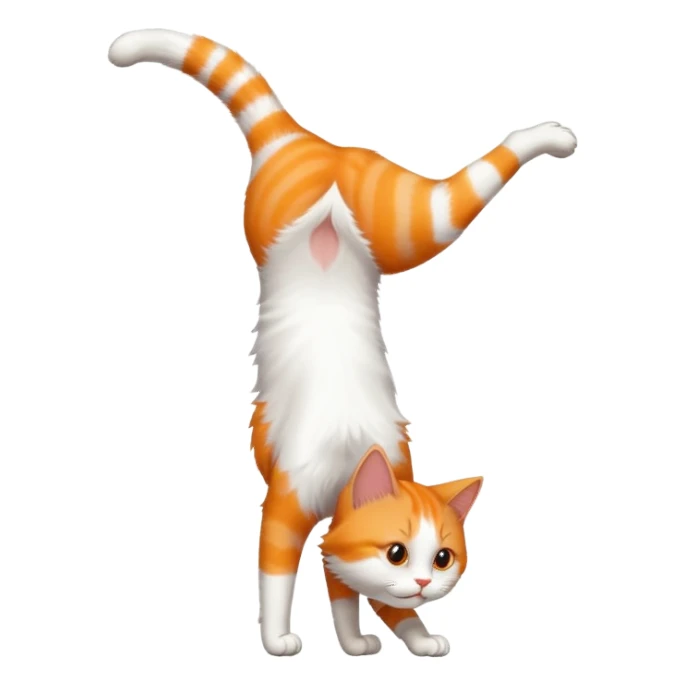 Cat doing a handstand  sticker