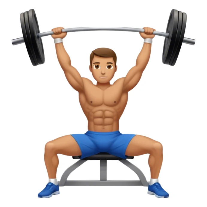 A guy doing flat-benchpress sticker