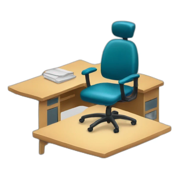 teacher's desk and chair sticker