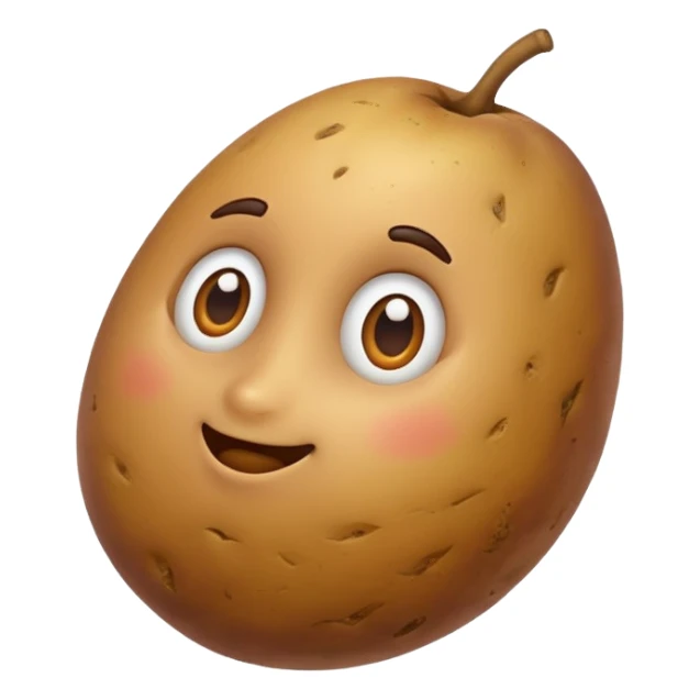 potato without eyes or face sticker
