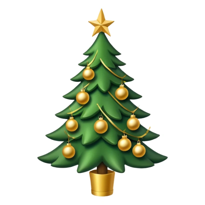 Christmas tree with Gold decorations sticker