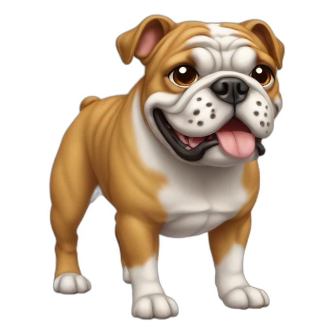 Dog Bulldog full-height sticker