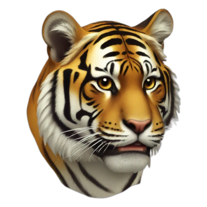 Tigre levantando pesas sticker