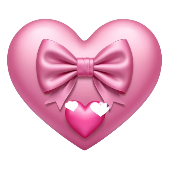 A pink heart with bow sticker