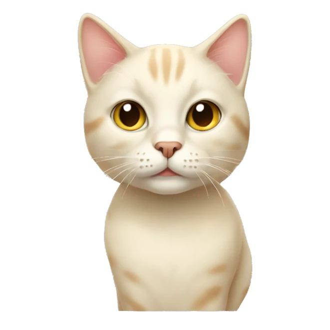Cream coloured cat  sticker