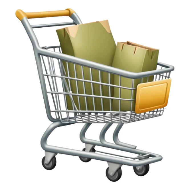 Pale olive Shopping cart sticker