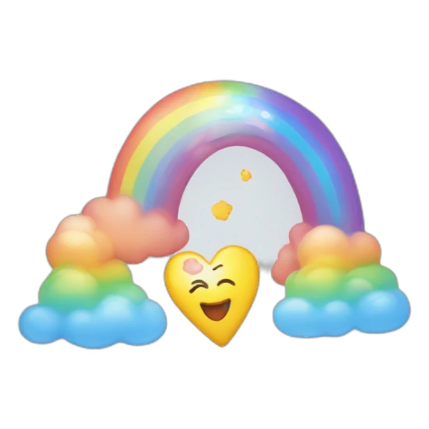 Cœur arc-en-ciel sticker