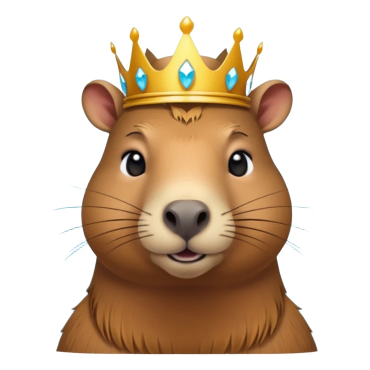 A mystical queen Capybara sticker
