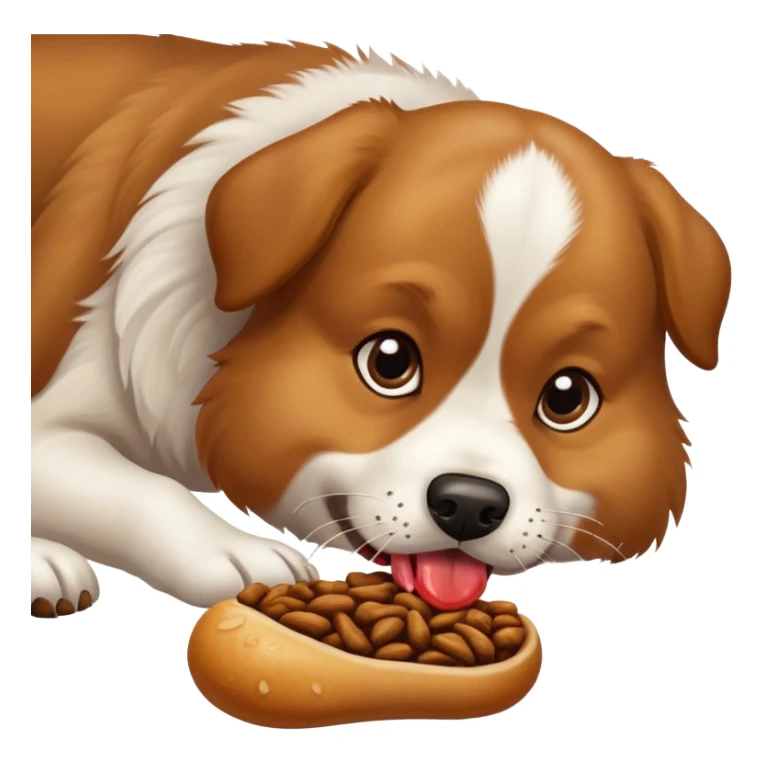 Dog eating foot sticker