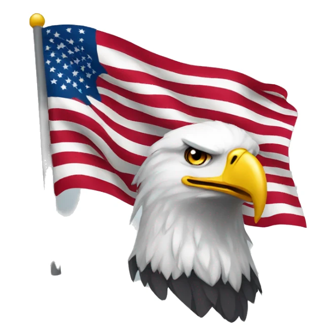 eagle-with-american-flag sticker