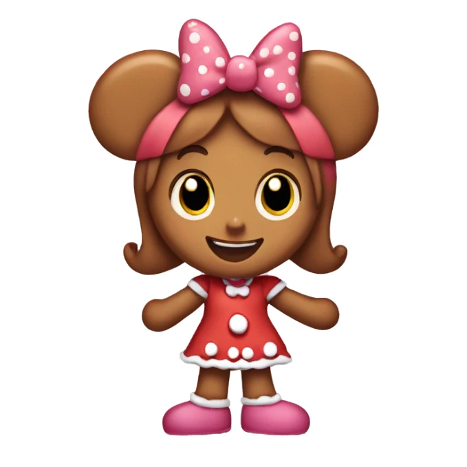 Minnie Mouse gingerbread girl sticker