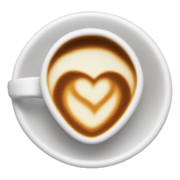 Espresso cup heart foam sticker