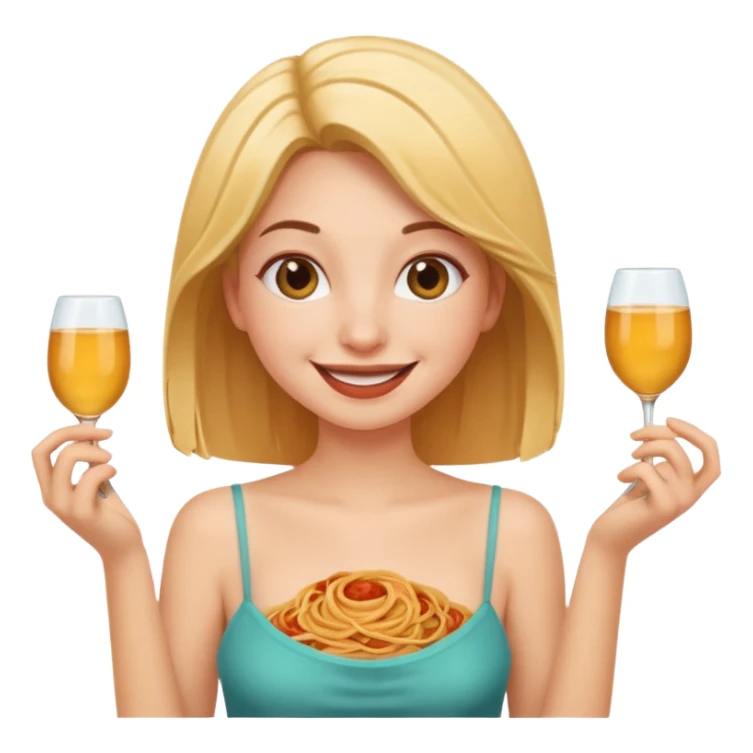 Üstünde askılı olan mutlu kız  sticker