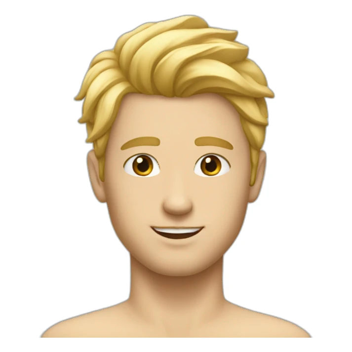 Homme cheveux blond yeux bleu sticker