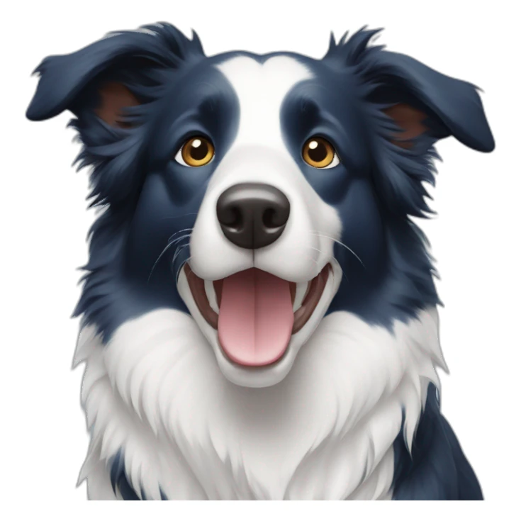 A deep Blue and white border collie sticker