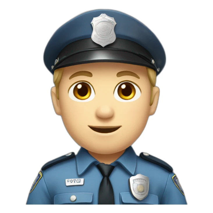 White Boy as a policeman sticker