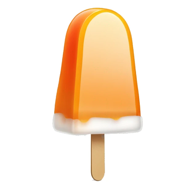 orange popsicle with white layer at bottom sticker
