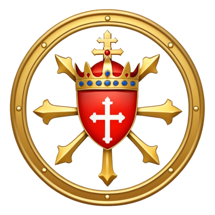 Pope's emblem with a touch of red sticker