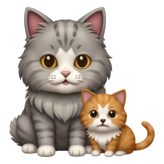 Cat eating dog sticker
