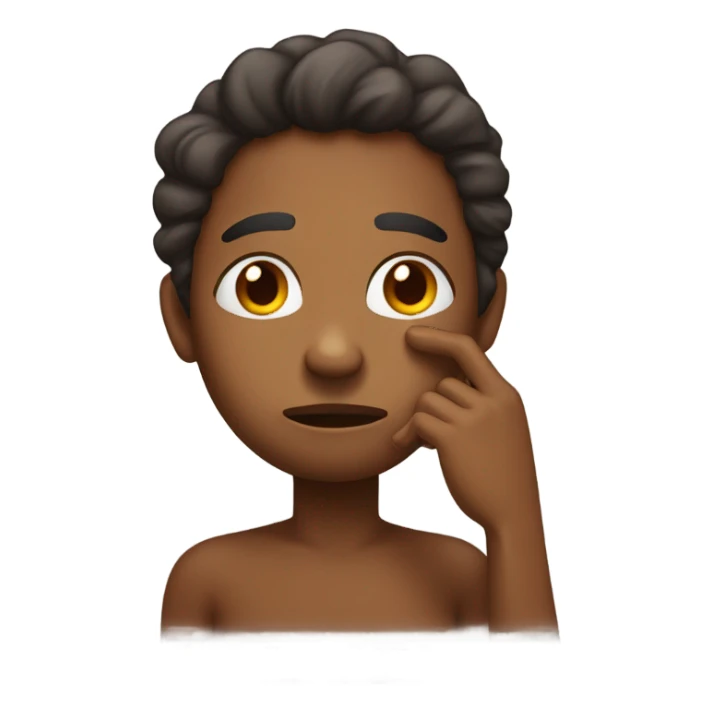 Brown person upset Face Palm  sticker