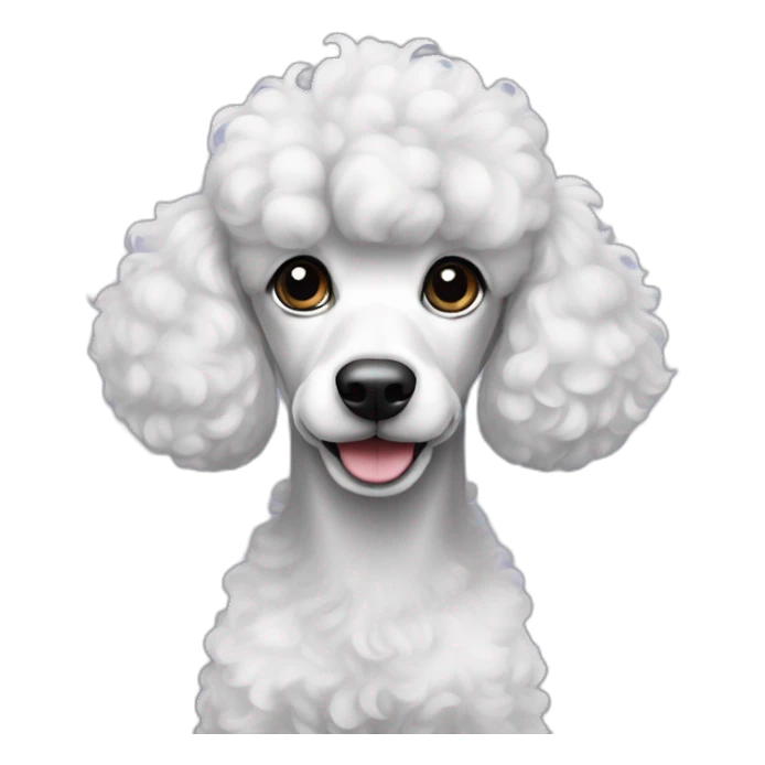 Luna poodle black and white spots sticker