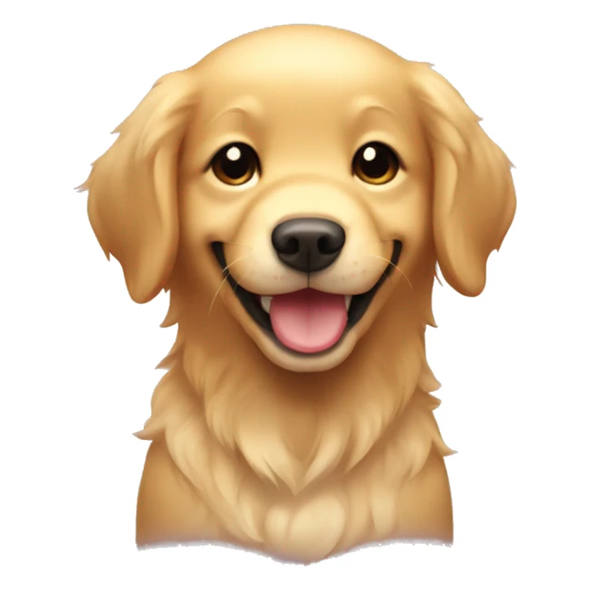 Golden retriever chibi smiling  sticker