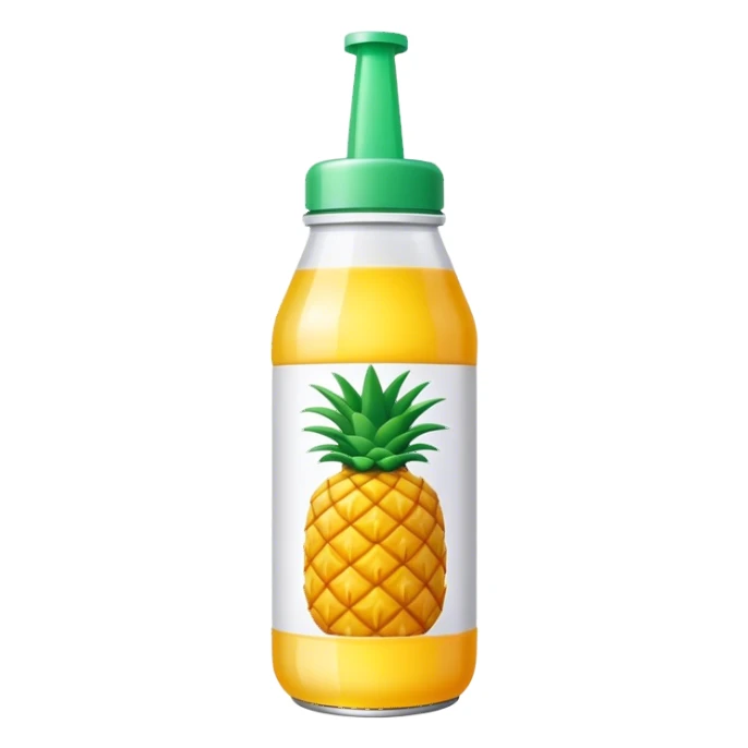 Pineapple juice bottle sticker