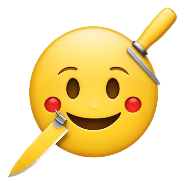 Emoji mit Messer sticker