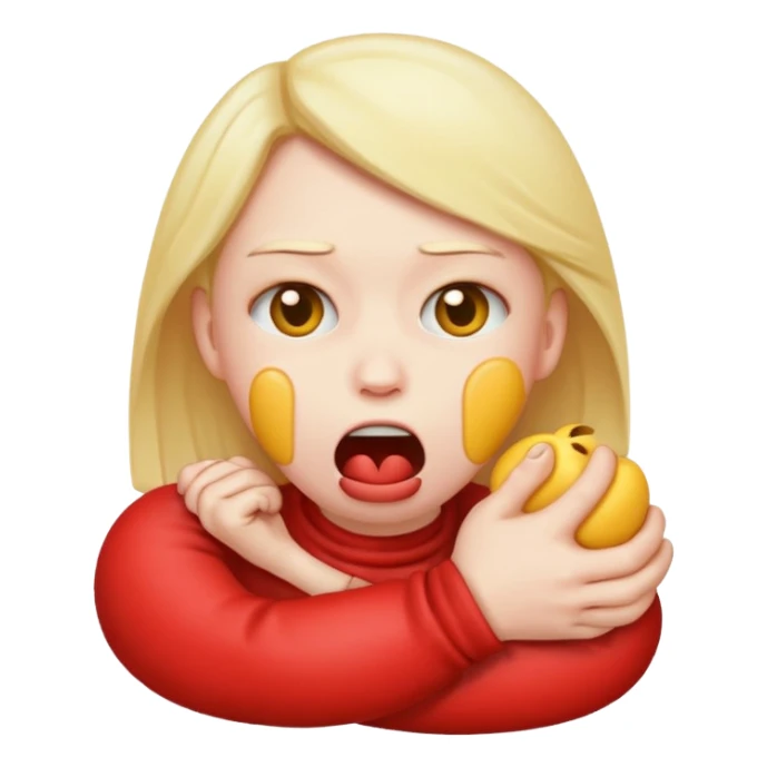 emoji chocking themself sticker