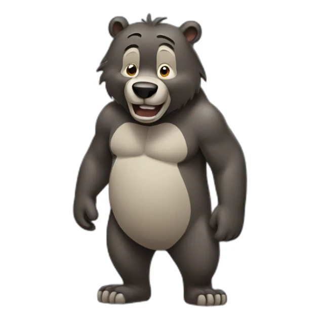 Baloo Disney with just upper body sticker