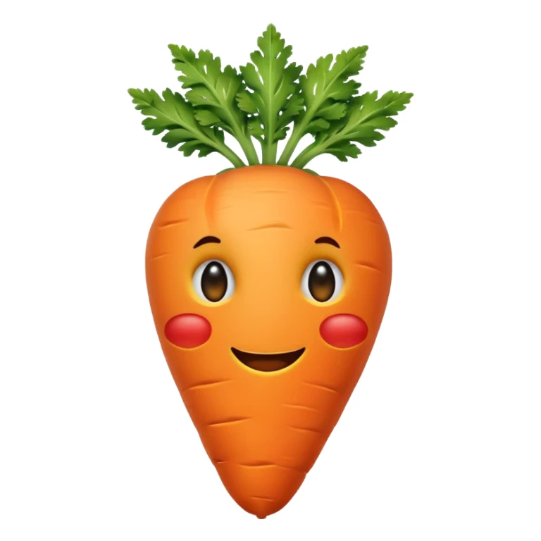 carrot face sticker