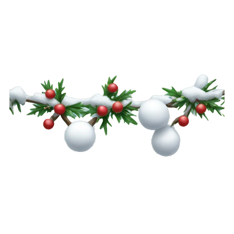 snow and garland sticker