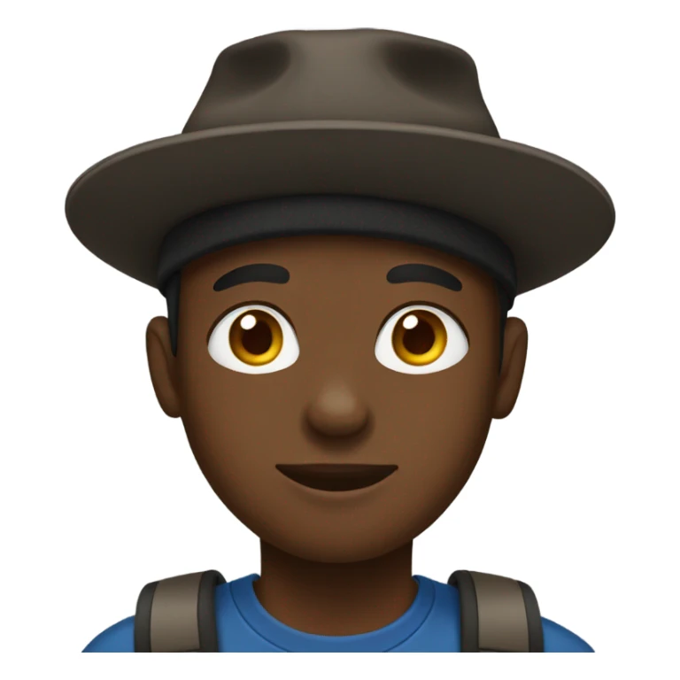 Black boy wearing a hat  sticker