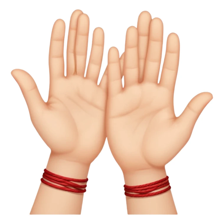 Two hands connect with red thread in suzume  sticker