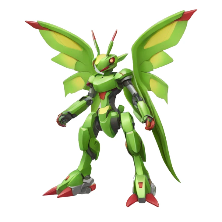 Mechanical Flygon-dragon-Medabot-Mecha full body sticker