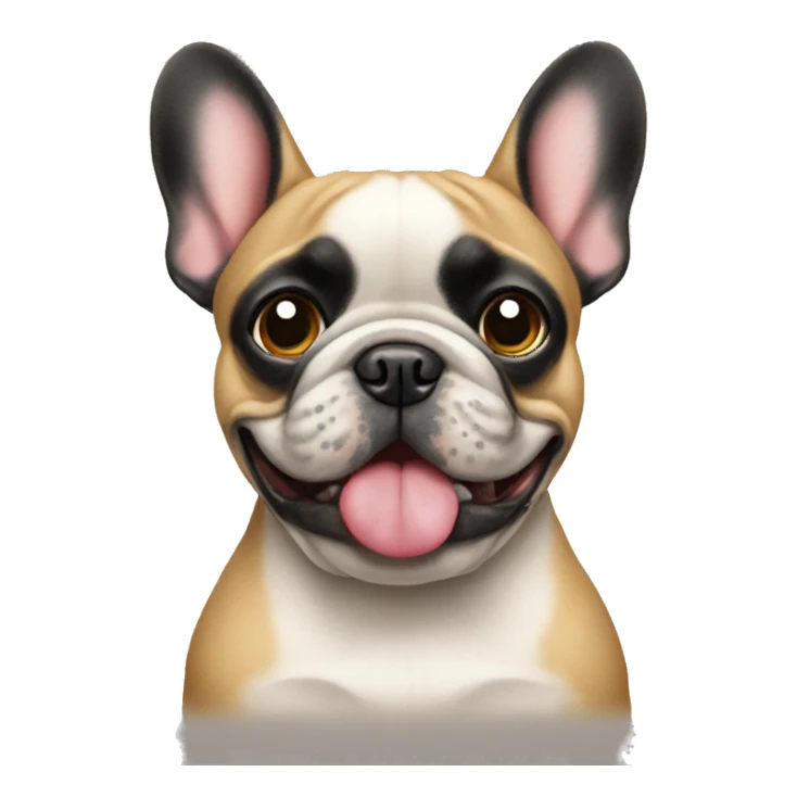 Frenchie with one eye and one sowed closed  sticker