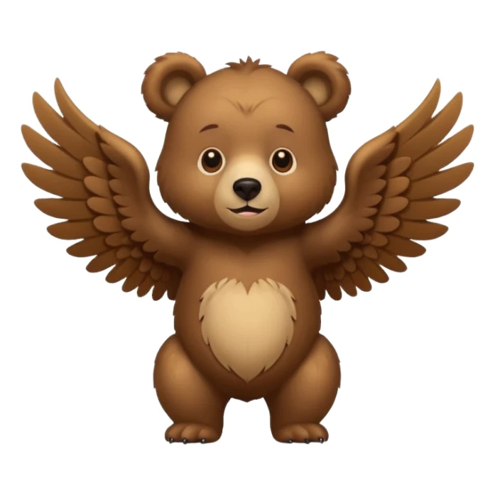 bear with wings sticker