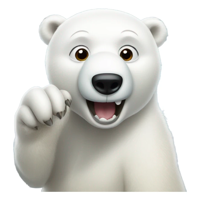 Polar bear eating boogers sticker